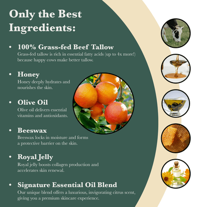 Citrus & Honey Tallow Balm - Harvest & Herd Co.
